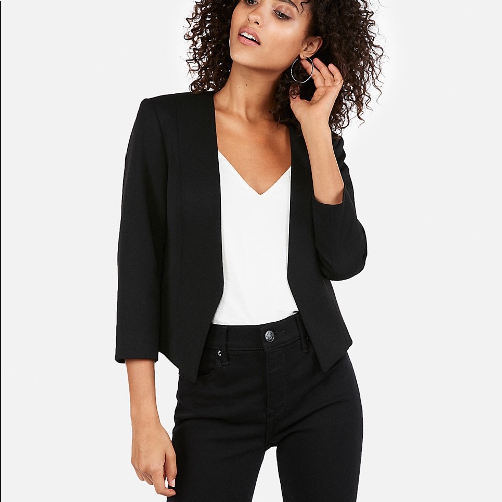 Express Black Cutaway Blazer